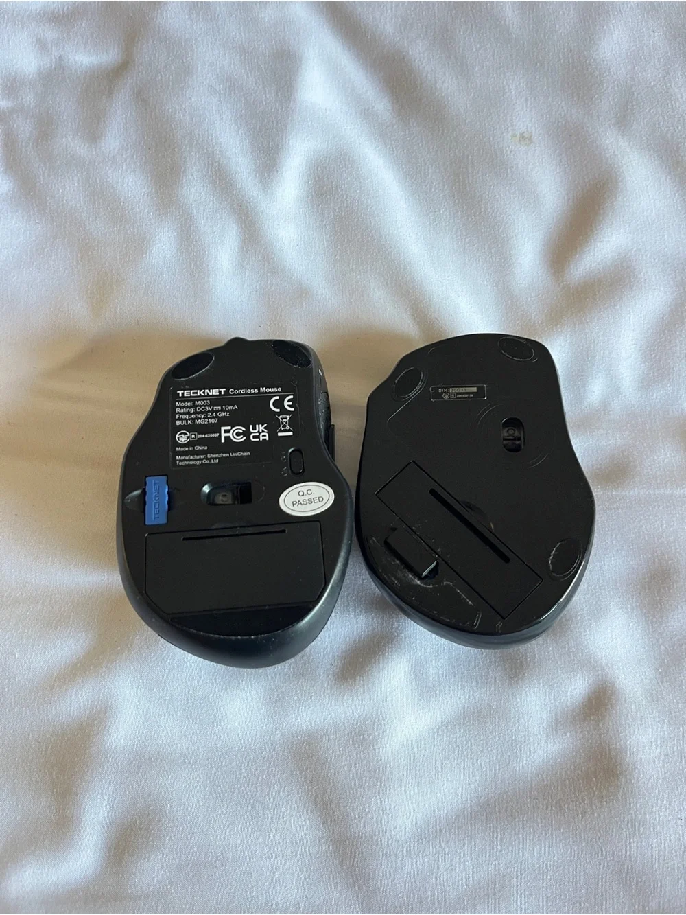 Wireless Black Computer Mice - Ergonomic Pair